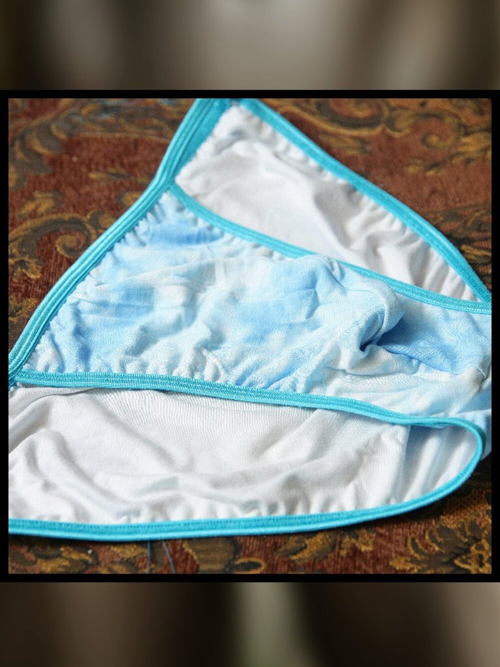 Mens Clouds Print String Bikini Brief Handmade - Picture 4 of 5